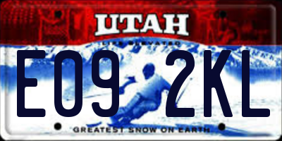 UT license plate E092KL