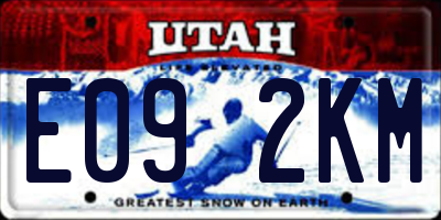 UT license plate E092KM
