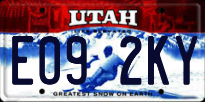 UT license plate E092KY