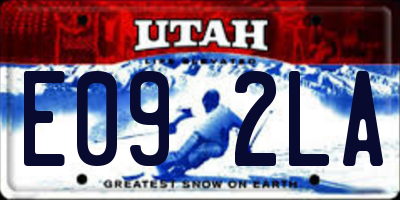 UT license plate E092LA