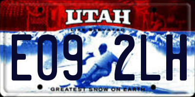 UT license plate E092LH