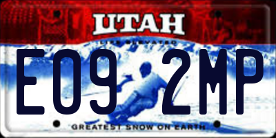 UT license plate E092MP
