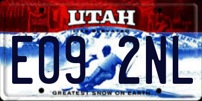 UT license plate E092NL