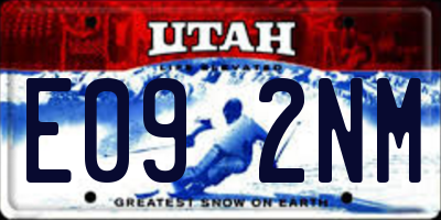 UT license plate E092NM