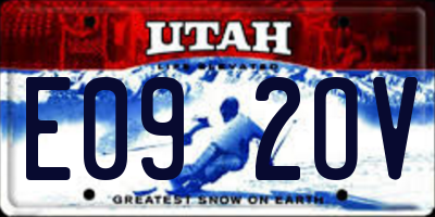 UT license plate E092OV
