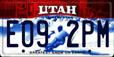 UT license plate E092PM