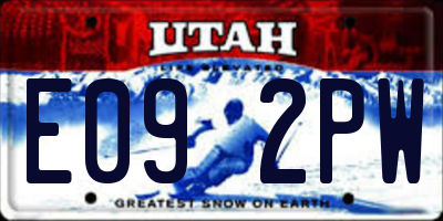 UT license plate E092PW
