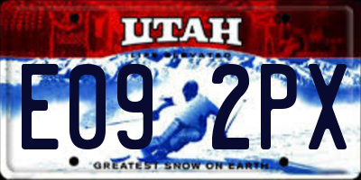 UT license plate E092PX