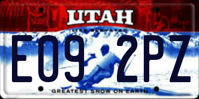 UT license plate E092PZ