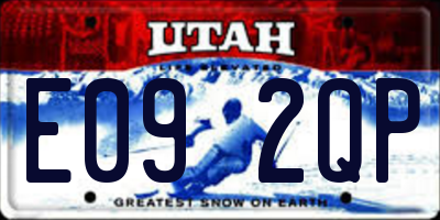 UT license plate E092QP