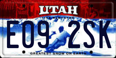 UT license plate E092SK