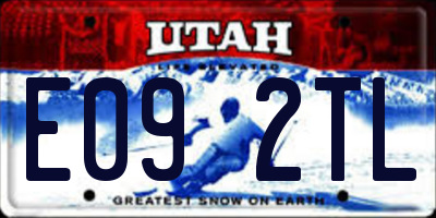 UT license plate E092TL