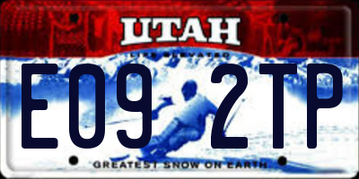 UT license plate E092TP