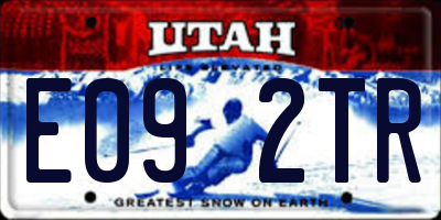 UT license plate E092TR