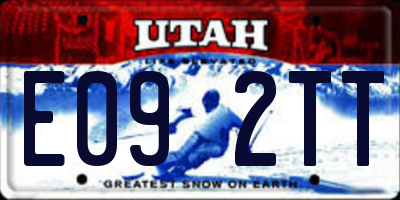 UT license plate E092TT