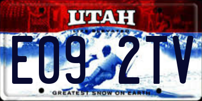 UT license plate E092TV
