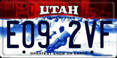 UT license plate E092VF
