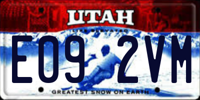 UT license plate E092VM
