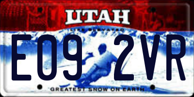 UT license plate E092VR