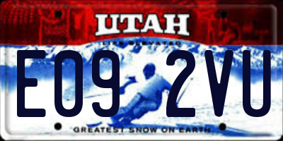 UT license plate E092VU