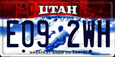 UT license plate E092WH