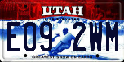 UT license plate E092WM