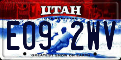 UT license plate E092WV