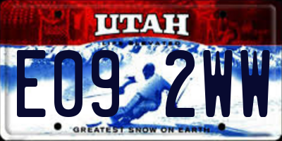 UT license plate E092WW