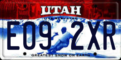 UT license plate E092XR