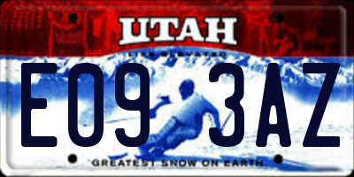 UT license plate E093AZ