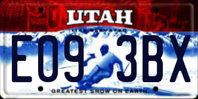 UT license plate E093BX