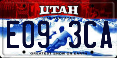 UT license plate E093CA