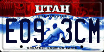 UT license plate E093CM
