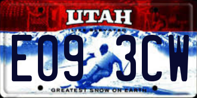 UT license plate E093CW