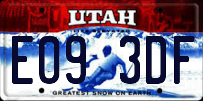 UT license plate E093DF