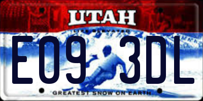 UT license plate E093DL
