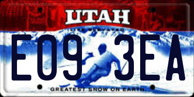 UT license plate E093EA