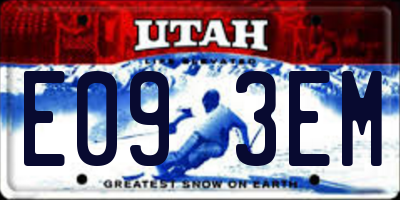 UT license plate E093EM
