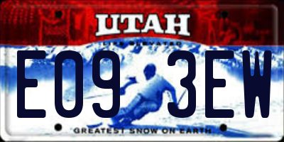 UT license plate E093EW
