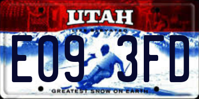 UT license plate E093FD