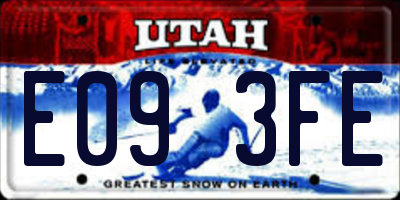 UT license plate E093FE