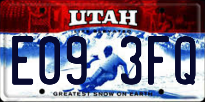UT license plate E093FQ
