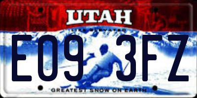 UT license plate E093FZ