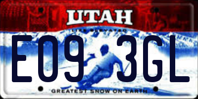 UT license plate E093GL