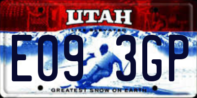 UT license plate E093GP