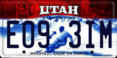 UT license plate E093IM