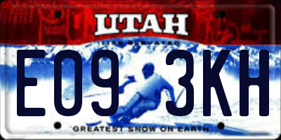 UT license plate E093KH