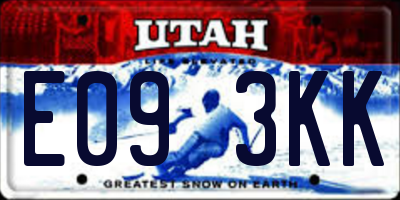 UT license plate E093KK