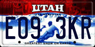 UT license plate E093KR
