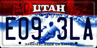 UT license plate E093LA